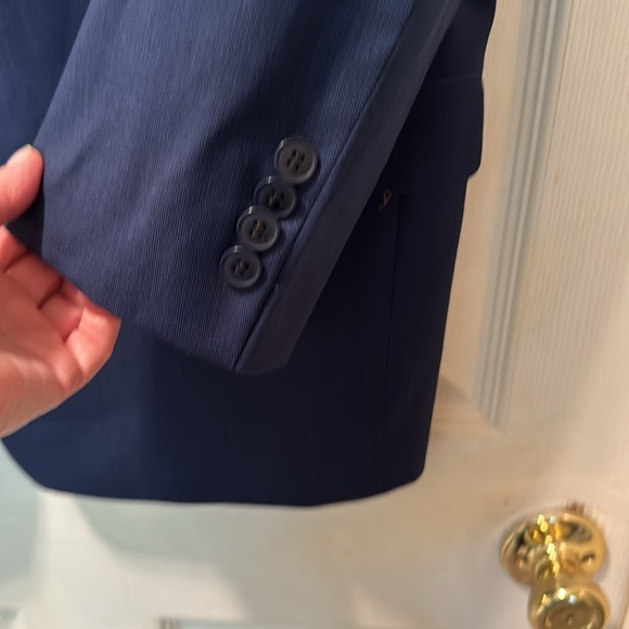 NWOT Mens Navy Blue blazer by Michael Strahan. Size 42 regular. - Picture 3 of 12